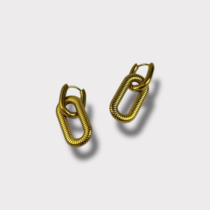 Boucles D’oreilles Maillon Doré