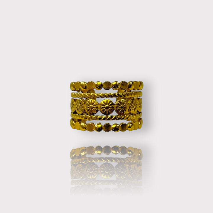 Bague Couronne Dorée