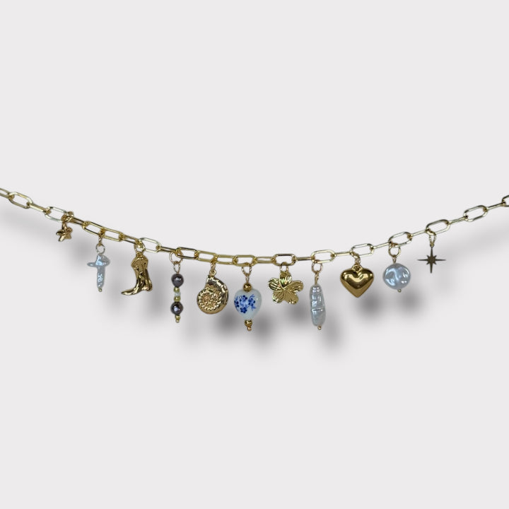 Collier Charms Poesie D’Or