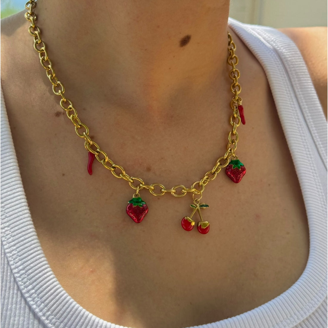 Collier Charms Red Crush