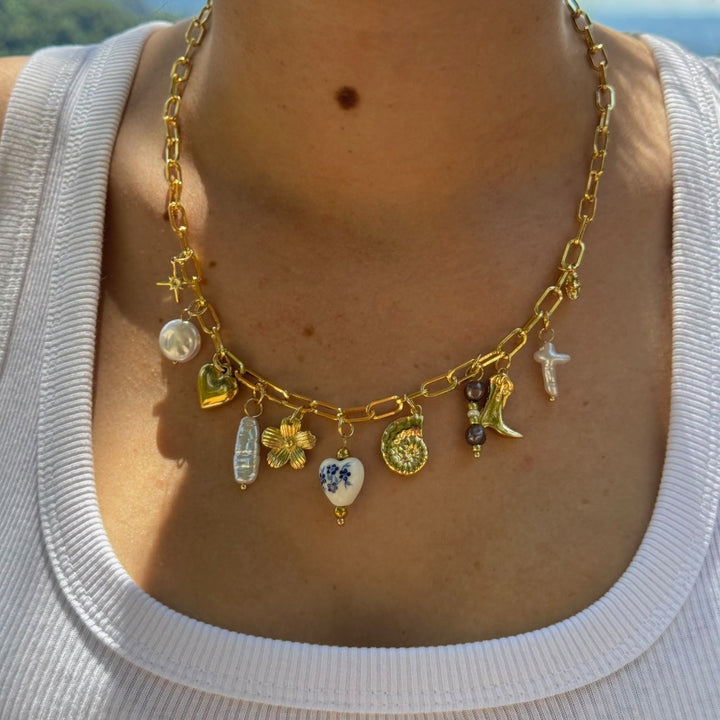 Collier Charms Poesie D’Or